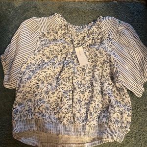 Nwt american eagle floral button down shirt